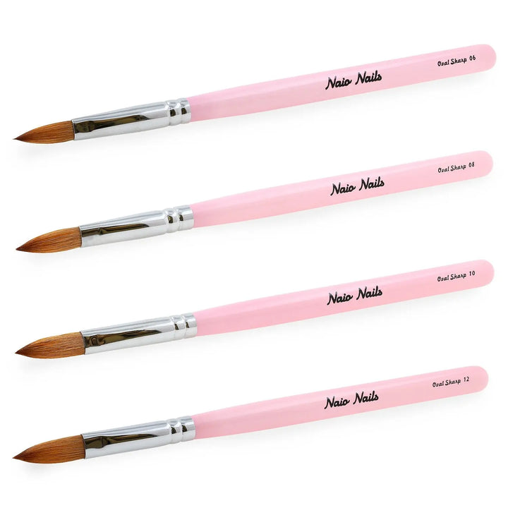 Kolinsky Acrylic Brush - Oval Sharp - Size 8   Naio Nails