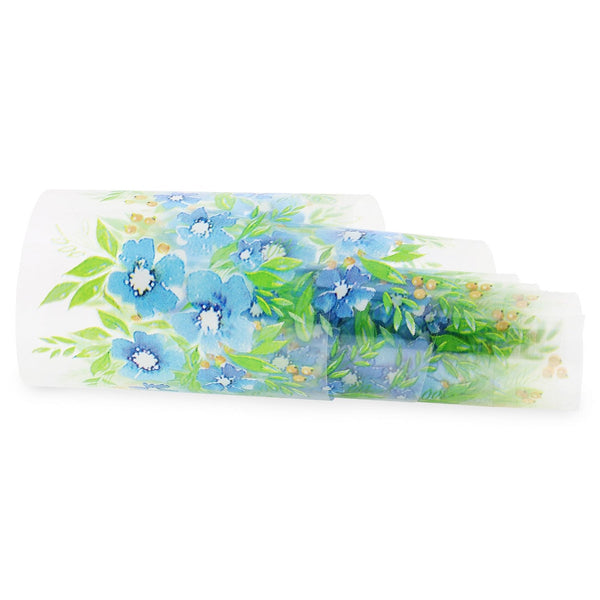 NF-035 Blue Floral - Transfer Foil Strip