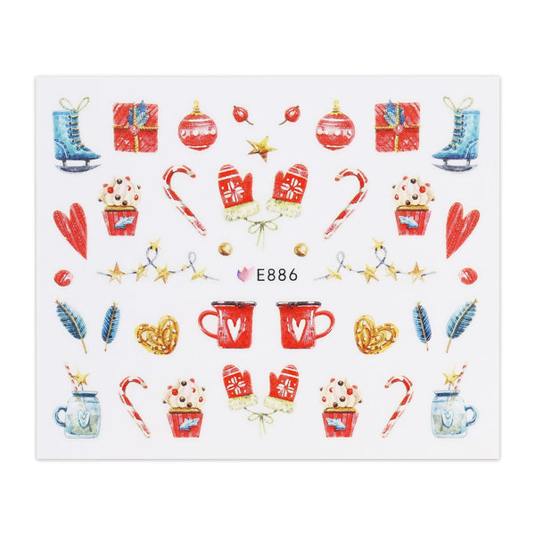 Christmas Sticker - Christmas Decs & Mittens