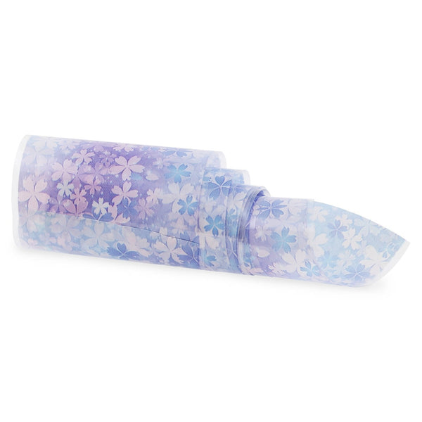 NF-057 Ombre florale bleu lilas - Bande de feuille de transfert