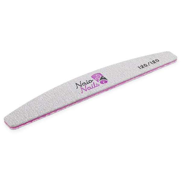 Zebra Grey Half Moon 120/120 Grit Nail File