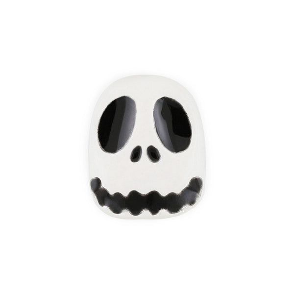 Pot of 4 White Skeleton Face Halloween Charms