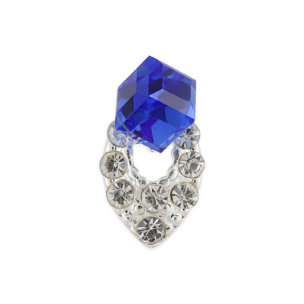 Pot de 10 Charms - Cube Saphir Bleu 