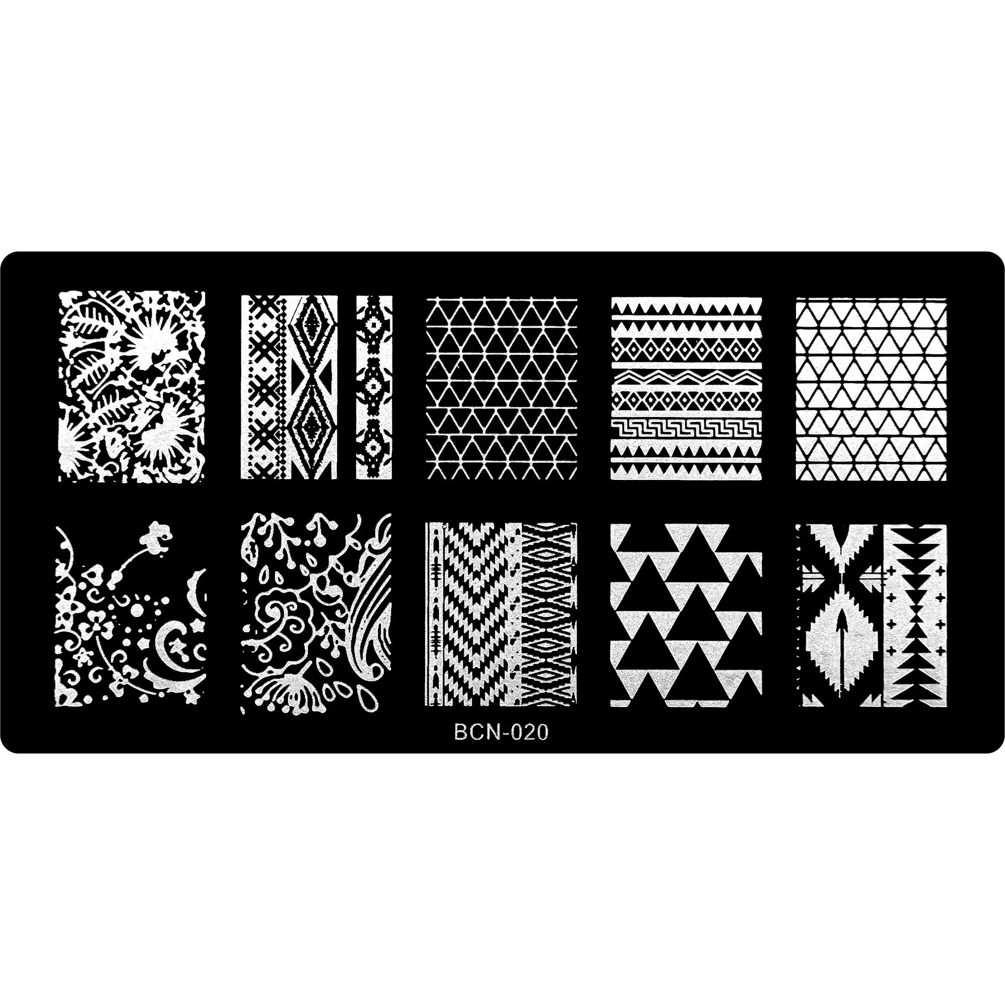 Stamping Plate - BCN-020   Naio Nails