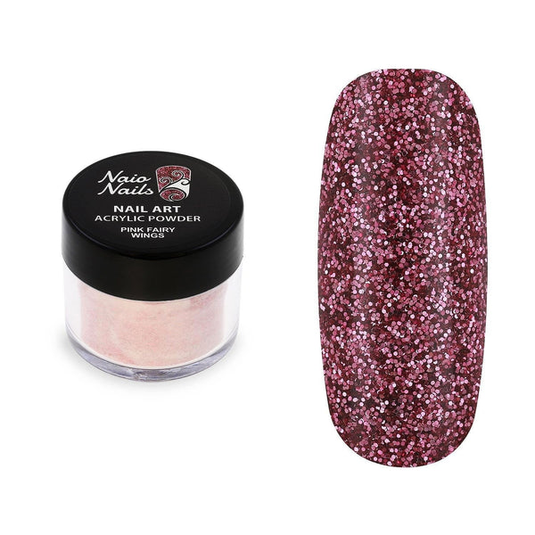 Poudre Acrylique Pailletée Ailes de Fée Roses - 12g