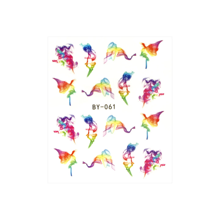 Rainbow Smoke Effect Nail Art Decals   Naio Nails