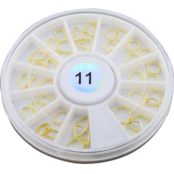 Metallic Nail Art Decals - Gold Bands