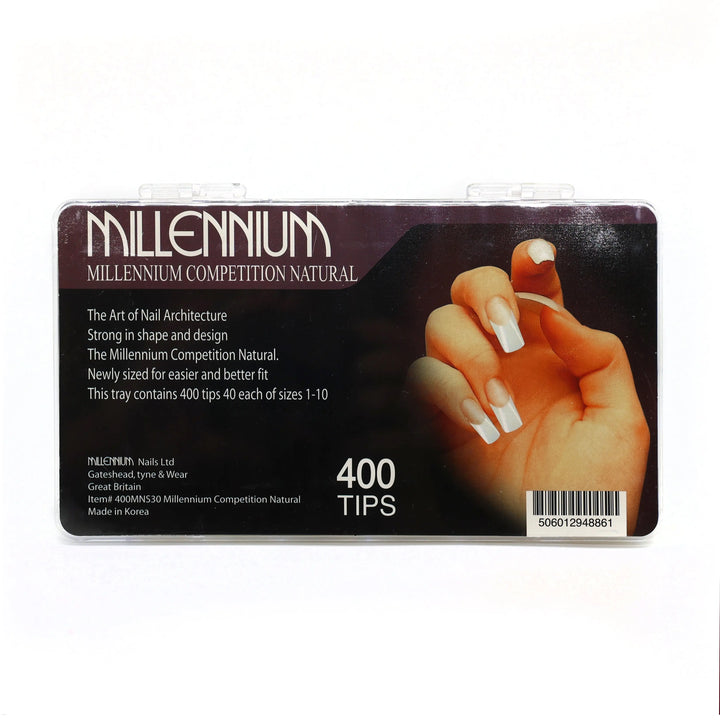 Millennium Competition Natural Nail Tips - 400 Tips (Square)   Naio Nails
