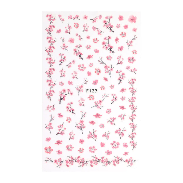 Pastel Pink Floral Nail Art Stickers   Naio Nails