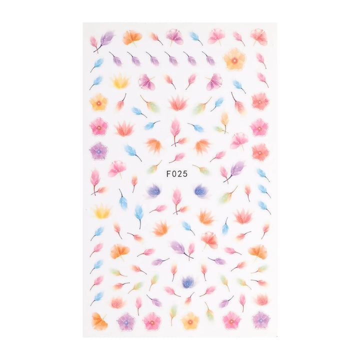 Delicate Watercolour Style Floral Nail Art Stickers   Naio Nails