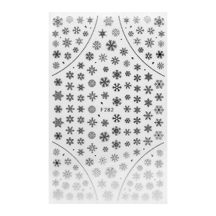 Silver Snowflake Nail Art Stickers