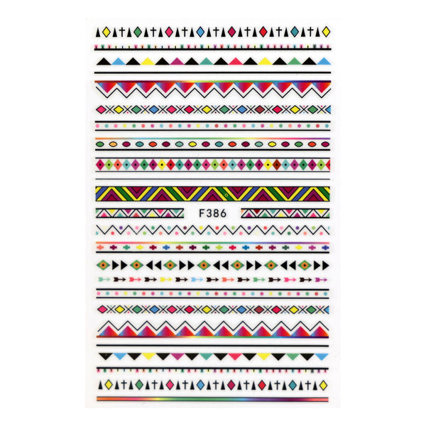 Geometric Patterns & Lines Nail Art Stickers