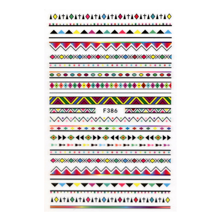 Geometric Patterns & Lines Nail Art Stickers