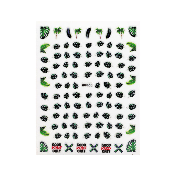 Tropical Leaves Nail Art Stickers