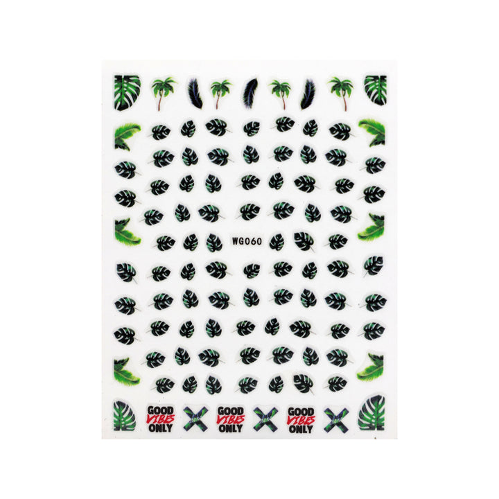 Tropical Leaves Nail Art Stickers