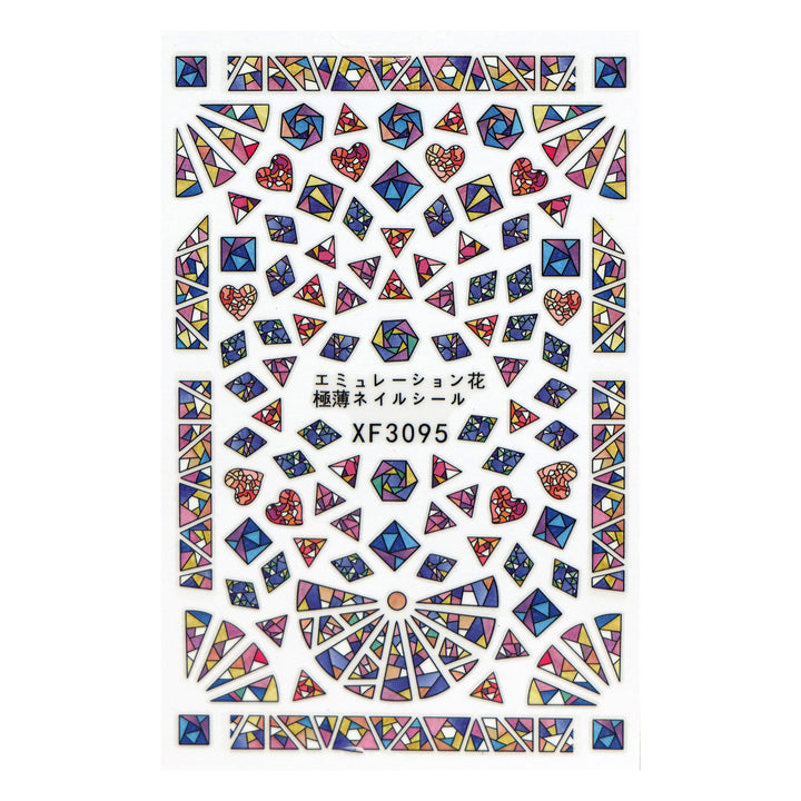 Abstract Stained Glass Mosaic Nail Art Stickers