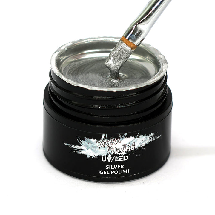 NEW Metallic Silver - Urban Graffiti Gel Polish 5ml Pot