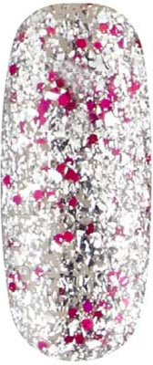 Taneční parket - UGGP-A0909 Růžový a stříbrný třpytivý gelový lak Urban Graffiti 15ml