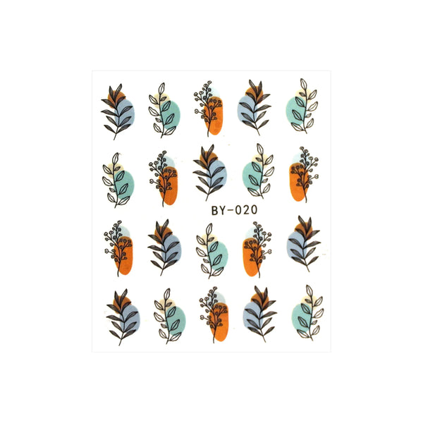 Rustic Leaves Outlines Nail Art Decals   Naio Nails