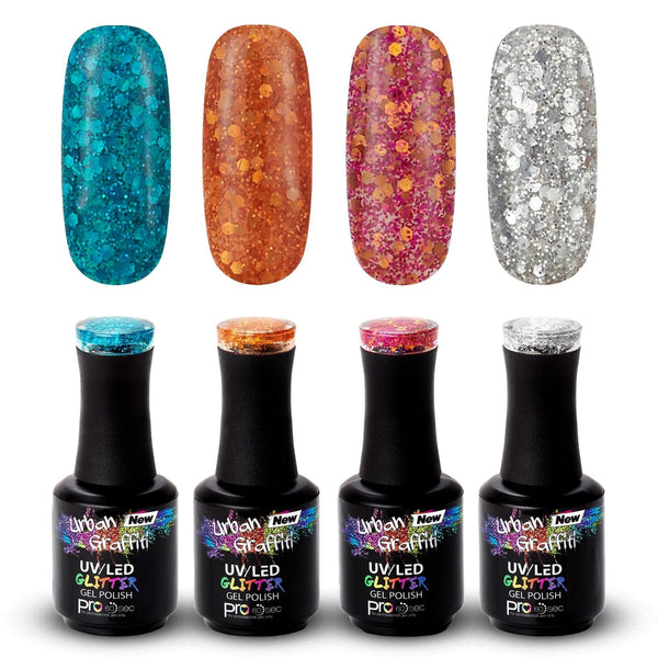 Collection de vernis gel à grosses paillettes 